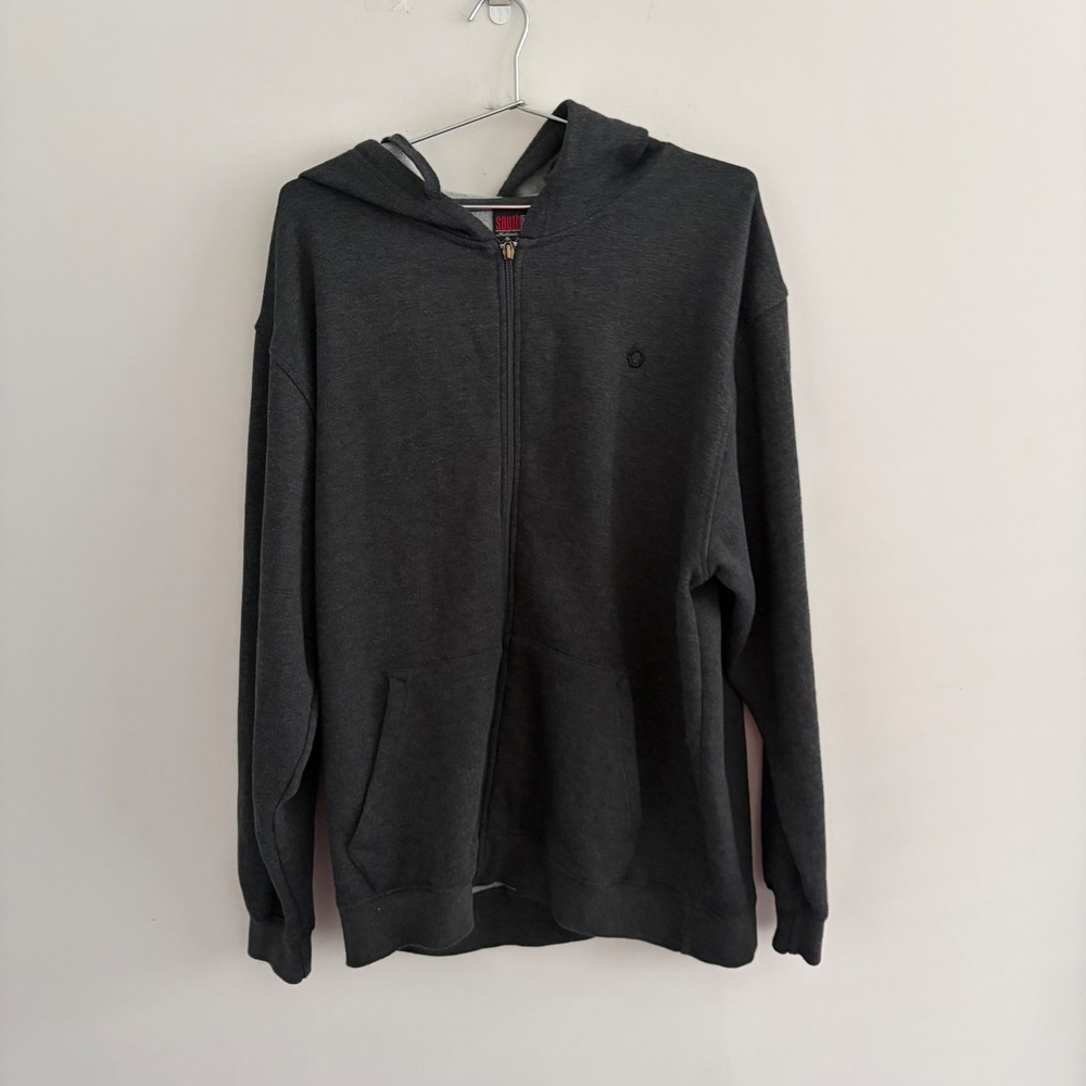 Southpole Mens Full Zip Hoodie Charcoal Gray Fleece XXL